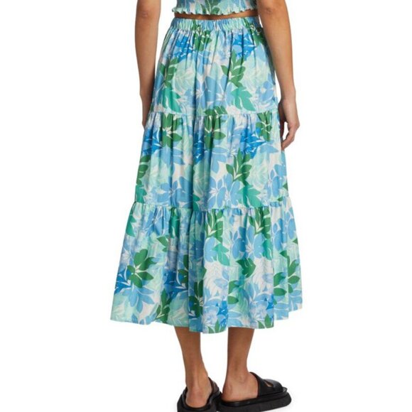 Xirena Angeline Tiered Maxi Skirt in Blue Sails - Size Large - Picture 4 of 5